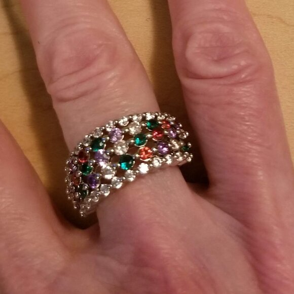 Sterling silver crystal ring, NWOT - Picture 4 of 9